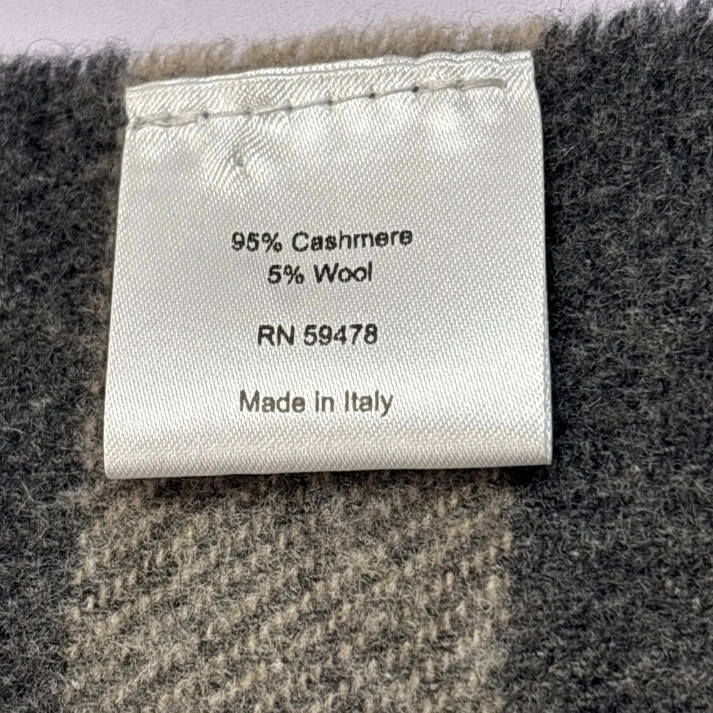 Vintage‎ Zighilli Cashmere Wool Italian Scarf Made in Italy  11